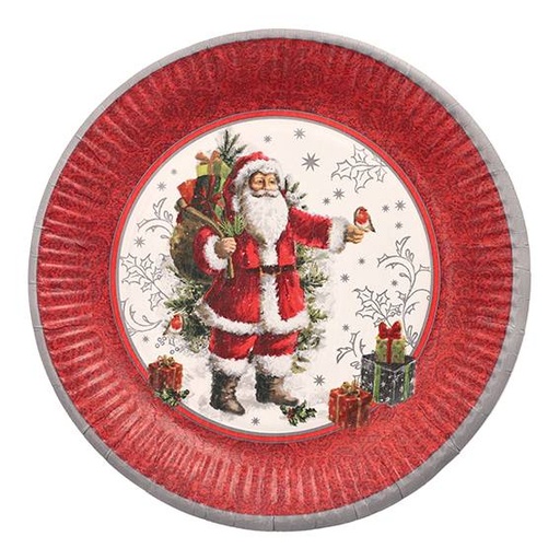 10 Teller, Pappe rund Ø 23 cm "HoHoHo"