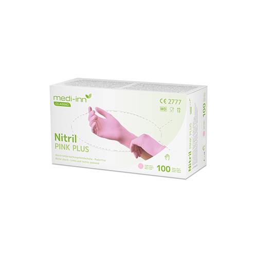 100 "Medi-Inn Classic" Handschuhe, Nitril puderfrei pink "Pink Plus" Größe: XS