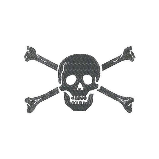 Totenkopf mit Knochen