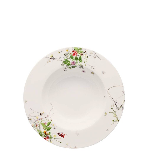 Rosenthal Brillance Fleurs Sauvages Suppenteller mit Fahne 23 cm