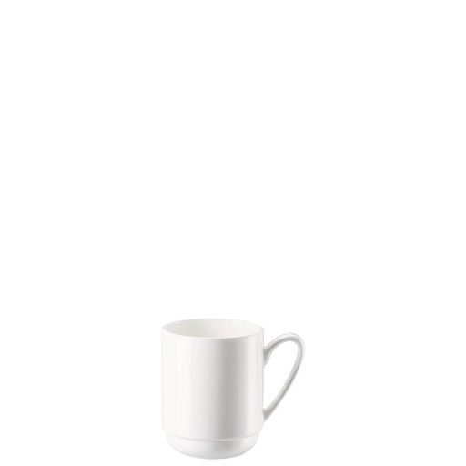 Rosenthal Jade Weiss Becher mit Henkel, stapelbar 7,5 cm