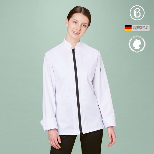 Felan-Rike, weiße Damen-Kochjacke