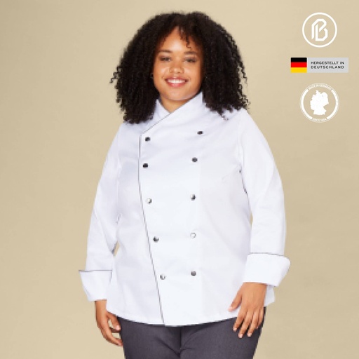 Repet-Finja Damen-Kochjacke, weiß